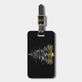 Shark Christmas Tree Shark Lovers Ohrts Gepäckanhänger (Vorderseite vertikal)