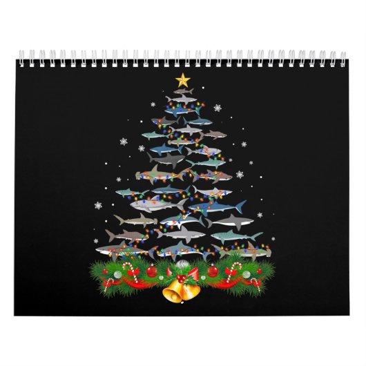 Shark Christmas Tree Shark Lovers Ohrts Kalender (Titelbild)