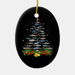 Shark Christmas Tree Shark Lovers Ohrts Keramik Ornament