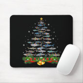 Shark Christmas Tree Shark Lovers Ohrts Mousepad (Mit Mouse)