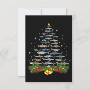 Shark Christmas Tree Shark Lovers Ohrts RSVP Karte