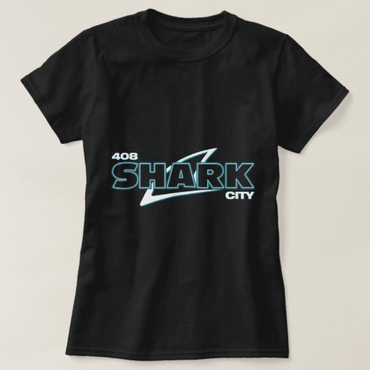 Shark City, San José Savages, San Jo, 408, SJ San T-Shirt (Design vorne)