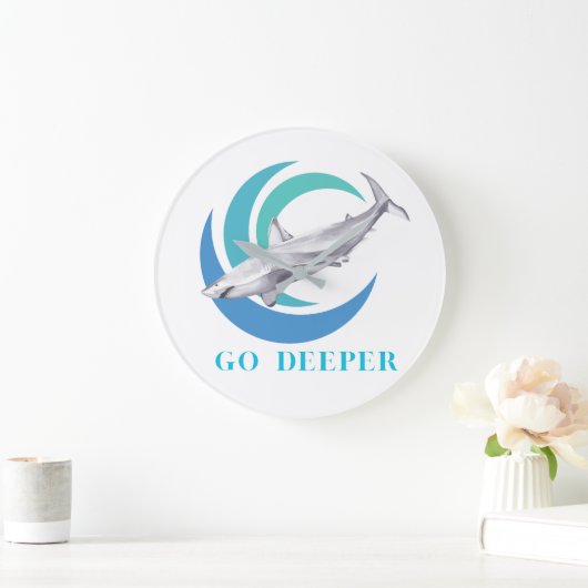 Shark Clock Große Wanduhr (Zuhause)