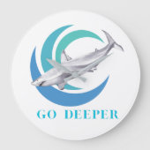 Shark Clock Große Wanduhr (Vorderseite)