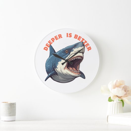Shark  Clock Große Wanduhr (Zuhause)