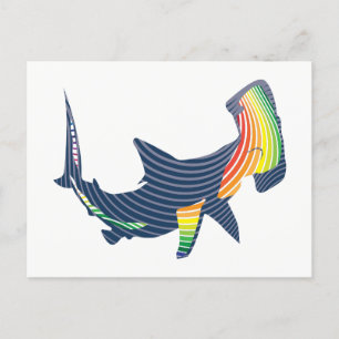 Shark Color Swirl Postkarte