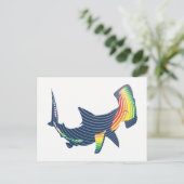 Shark Color Swirl Postkarte (Stehend Vorderseite)