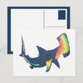 Shark Color Swirl Postkarte (Vorne/Hinten)