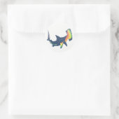 Shark Color Swirl Runder Aufkleber (Tasche)