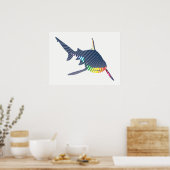 Shark Color Swoosh Poster (Küche)