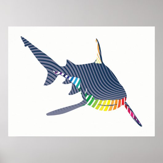 Shark Color Swoosh Poster (Vorne)