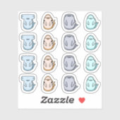 Shark Contour Stickers Aufkleber (Blatt)