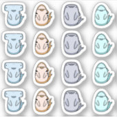 Shark Contour Stickers Aufkleber (Vorderseite)