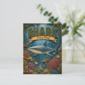 Shark Coral Reef POPCUT Postkarte (Stehend Vorderseite)
