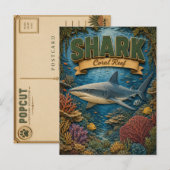 Shark Coral Reef POPCUT Postkarte (Vorne/Hinten)