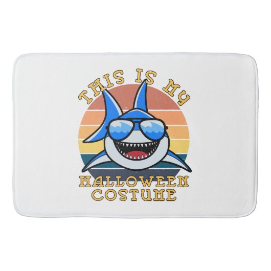 Shark Daddy Spooky Sunset Funny Badematte (Vorderseite)