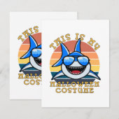 Shark Daddy Spooky Sunset Funny Begleitkarte (Vorne/Hinten)