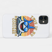 Shark Daddy Spooky Sunset Funny Case-Mate iPhone Hülle (Rückseite (Horizontal))