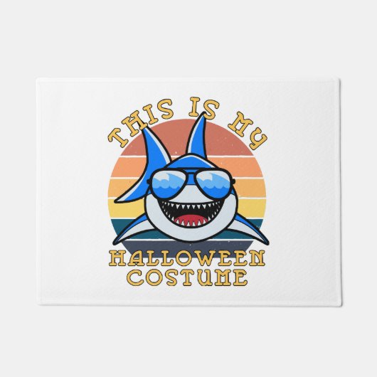 Shark Daddy Spooky Sunset Funny Fußmatte (Vorderseite)