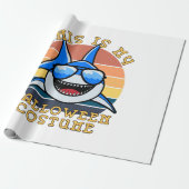 Shark Daddy Spooky Sunset Funny Geschenkpapier (Ungerollt)