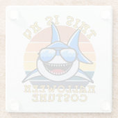 Shark Daddy Spooky Sunset Funny Glasuntersetzer (Rückseite)