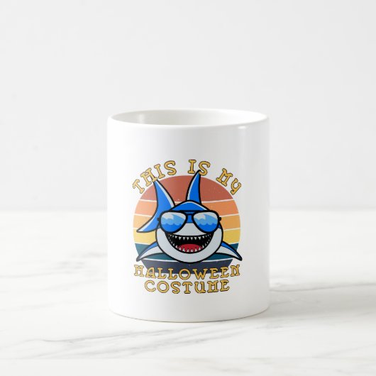 Shark Daddy Spooky Sunset Funny Kaffeetasse (Mittel)