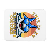 Shark Daddy Spooky Sunset Funny Magnet (Horizontal)