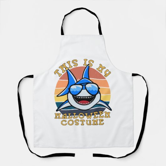Shark Daddy Spooky Sunset Funny Schürze (Vorderseite)