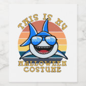 Shark Daddy Spooky Sunset Funny Weinetikett (Einzelnes Label)
