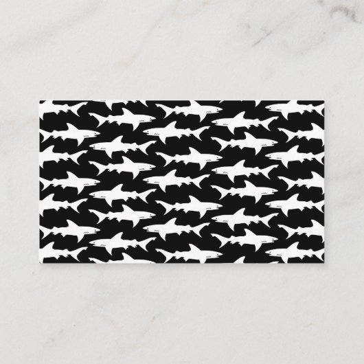 Shark Design for Diver Captain Fishing Lifeguard Visitenkarte (Rückseite)