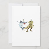 Shark & Dino 5th B'day Invite, T-rex Shark Party Einladung (Rückseite)