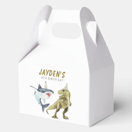 Shark & Dino Birthday Party  Geschenkschachtel