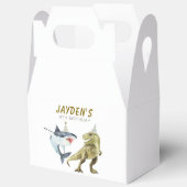 Shark & Dino Birthday Party Geschenkschachtel (Offen)