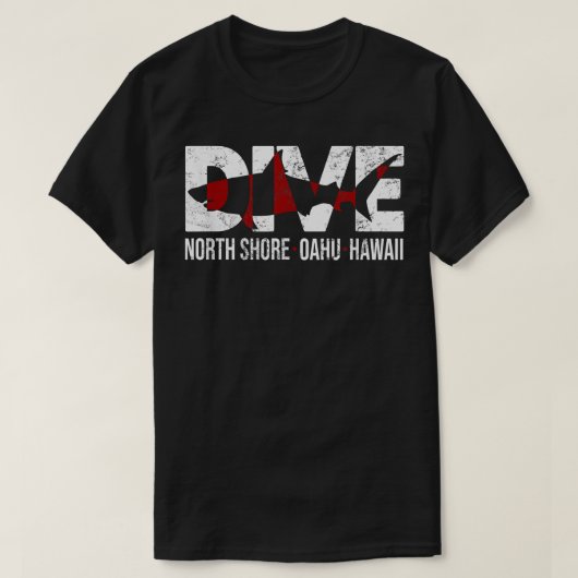 SHARK DIVE Hawaii North Shore SCUBA TAUCHEN T-Shirt (Design vorne)