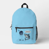 Shark Diver Funny School Backpack  Bedruckter Rucksack (Vorderseite)