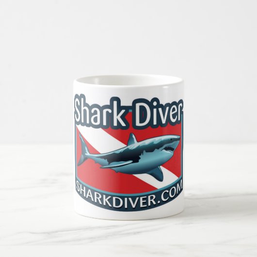 Shark Diver Kaffee Tasse. Kaffeetasse (Mittel)