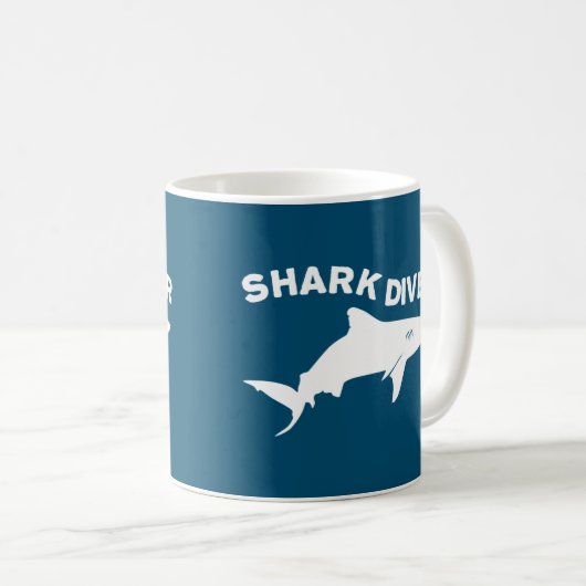 Shark Diver Kaffeetasse (VorderseiteRechts)
