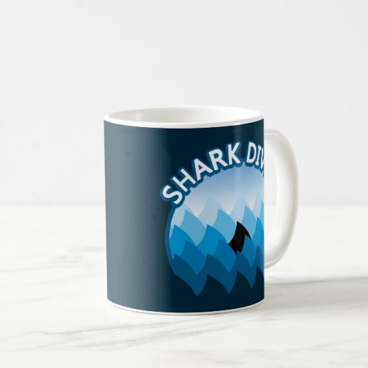 Shark Diver Kaffeetasse (VorderseiteRechts)