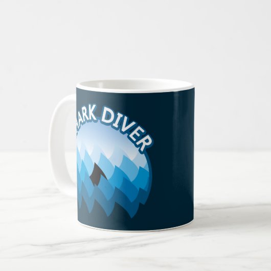 Shark Diver Kaffeetasse (Vorderseite Links)