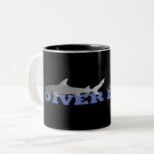 Shark Diver Tasse (Vorderseite Links)