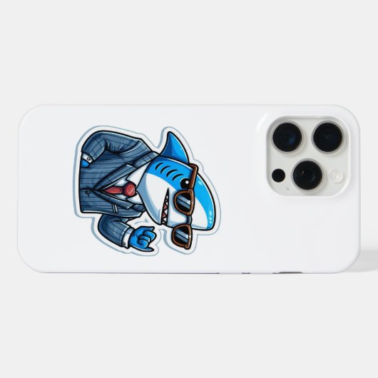 Shark Drawing: Deep Water iPhone Hülle (Rückseite (Horizontal))