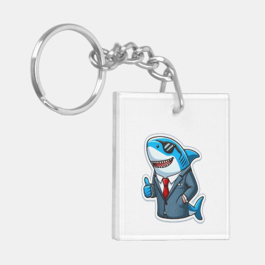 Shark Drawing: Deep Water KeyChain #2 Schlüsselanhänger (Vorderseite links)