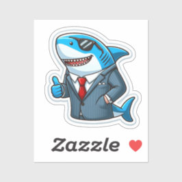 Shark Drawing: Deep Water Sticker #1