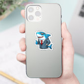Shark Drawing: Deep Water Sticker #1 (Telefon)