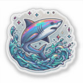 Shark Drawing: Deep Water Sticker #10 (Vorderseite)
