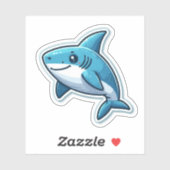 Shark Drawing: Deep Water Sticker #11 (Blatt)