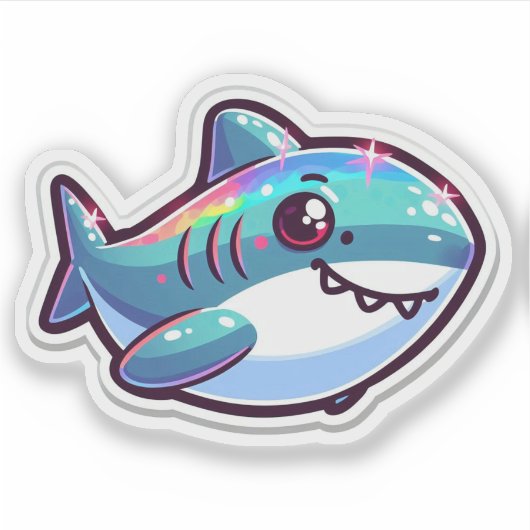 Shark Drawing: Deep Water Sticker #12 (Vorderseite)