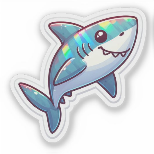 Shark Drawing: Deep Water Sticker #3 (Vorderseite)