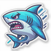 Shark Drawing: Deep Water Sticker #6 (Vorderseite)