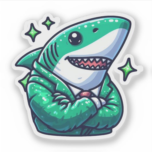 Shark Drawing: Deep Water Stickers #16 Aufkleber (Vorderseite)